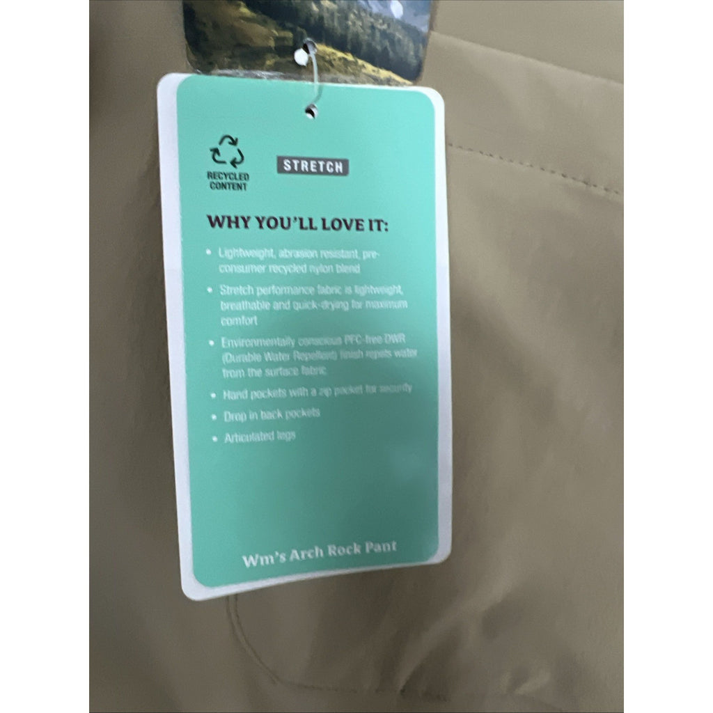Marmot Arch Rock Pants Women's Size 16 Shelter Tan Hiking Outdoor MSRP $85