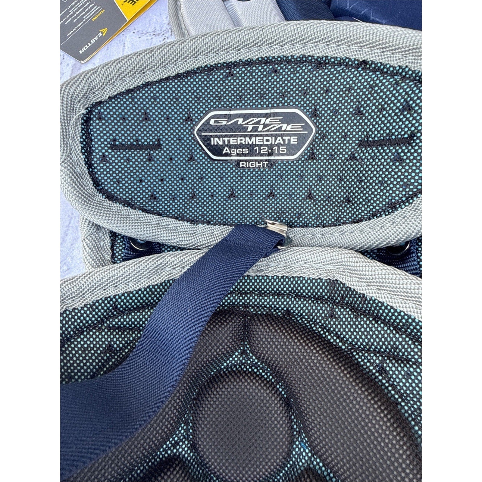 Easton Gametime Elite III Intermediate Catcher Gear Set 3pc Navy/Gray Padded #C1