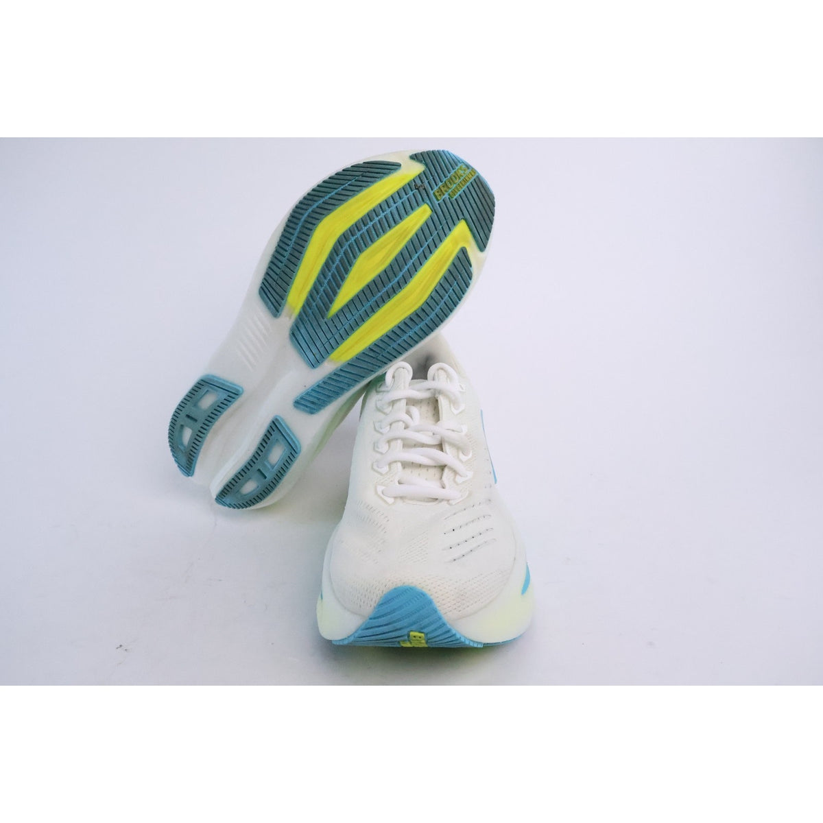 BROOKS GLYCERIN MAX 2 Men's Size 8 White/Ipanema/Nightlife Excellent #103