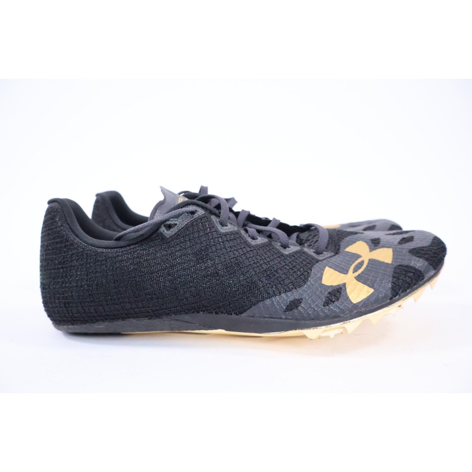 Under Armour HOVR Smokerider Black Metallic Victory Gold Spikes Men's 11.5 NEW