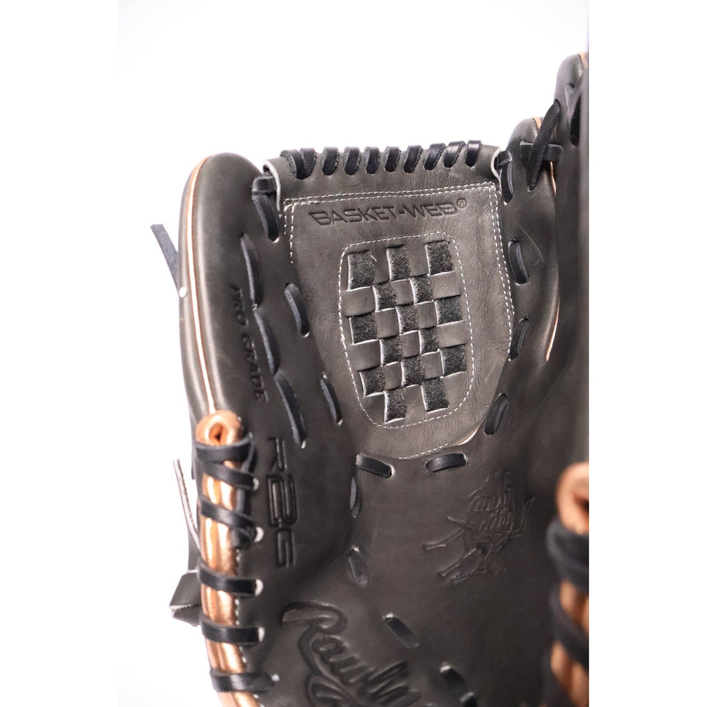 Rawlings Heart of the Hide 12"Softball Glove RHT Basket Web Black/Gold Excellent