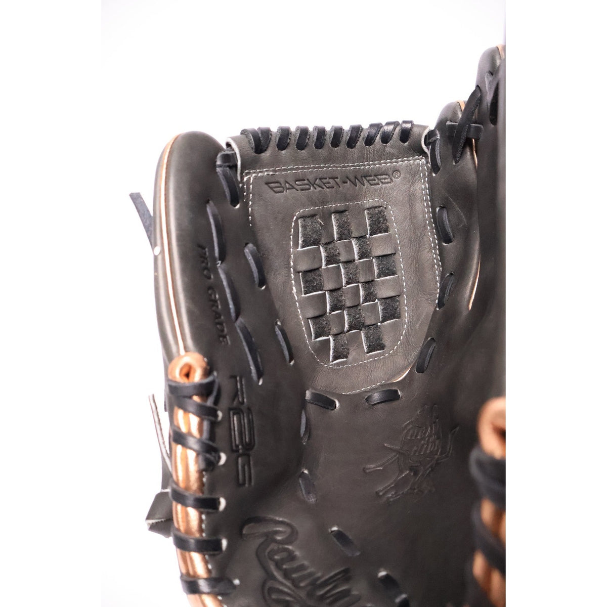 Rawlings Heart of the Hide 12"Softball Glove RHT Basket Web Black/Gold Excellent
