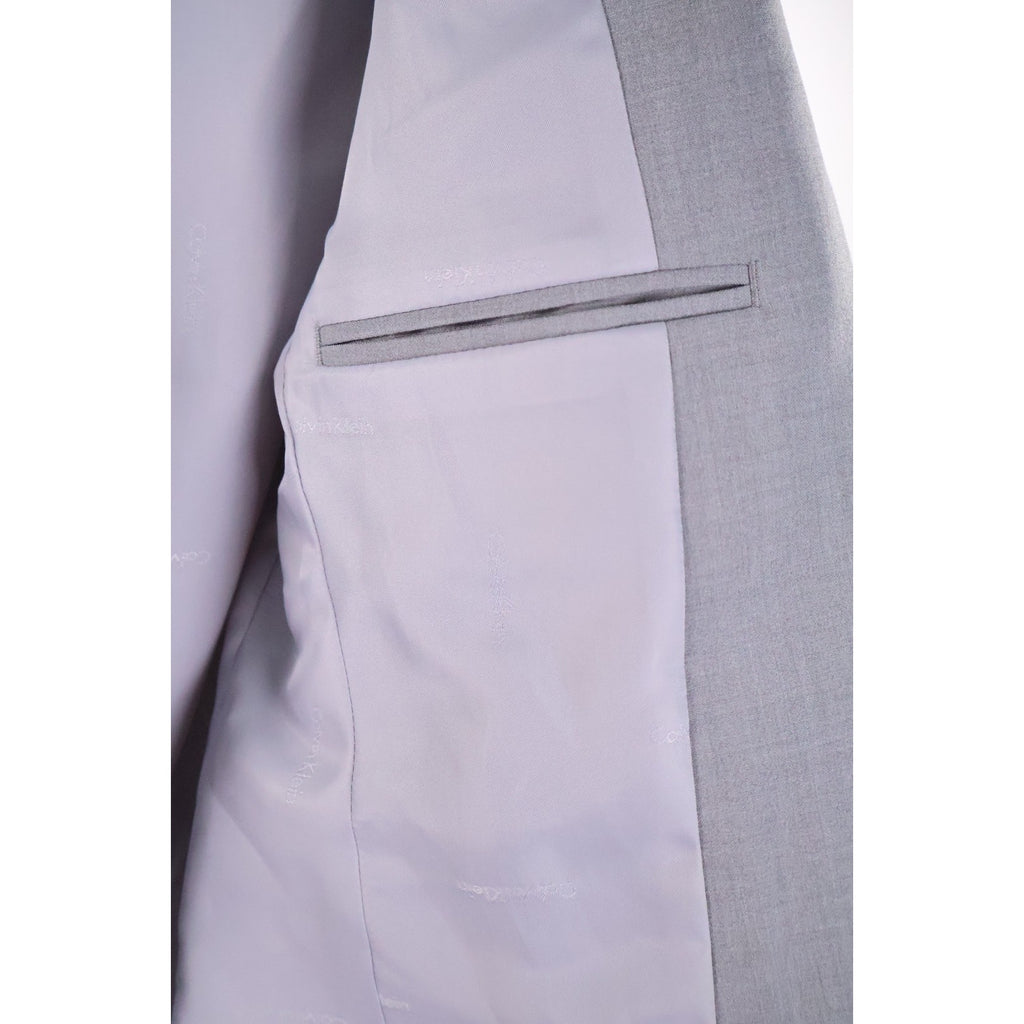 Calvin Klein Big Boys Grey Slim Fit Stretch Suit Jacket, Size 10 $110