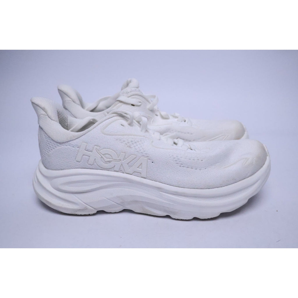Hoka One One Clifton 10 White 1162031-WWH Women's 6B Running Casual Shoes #299