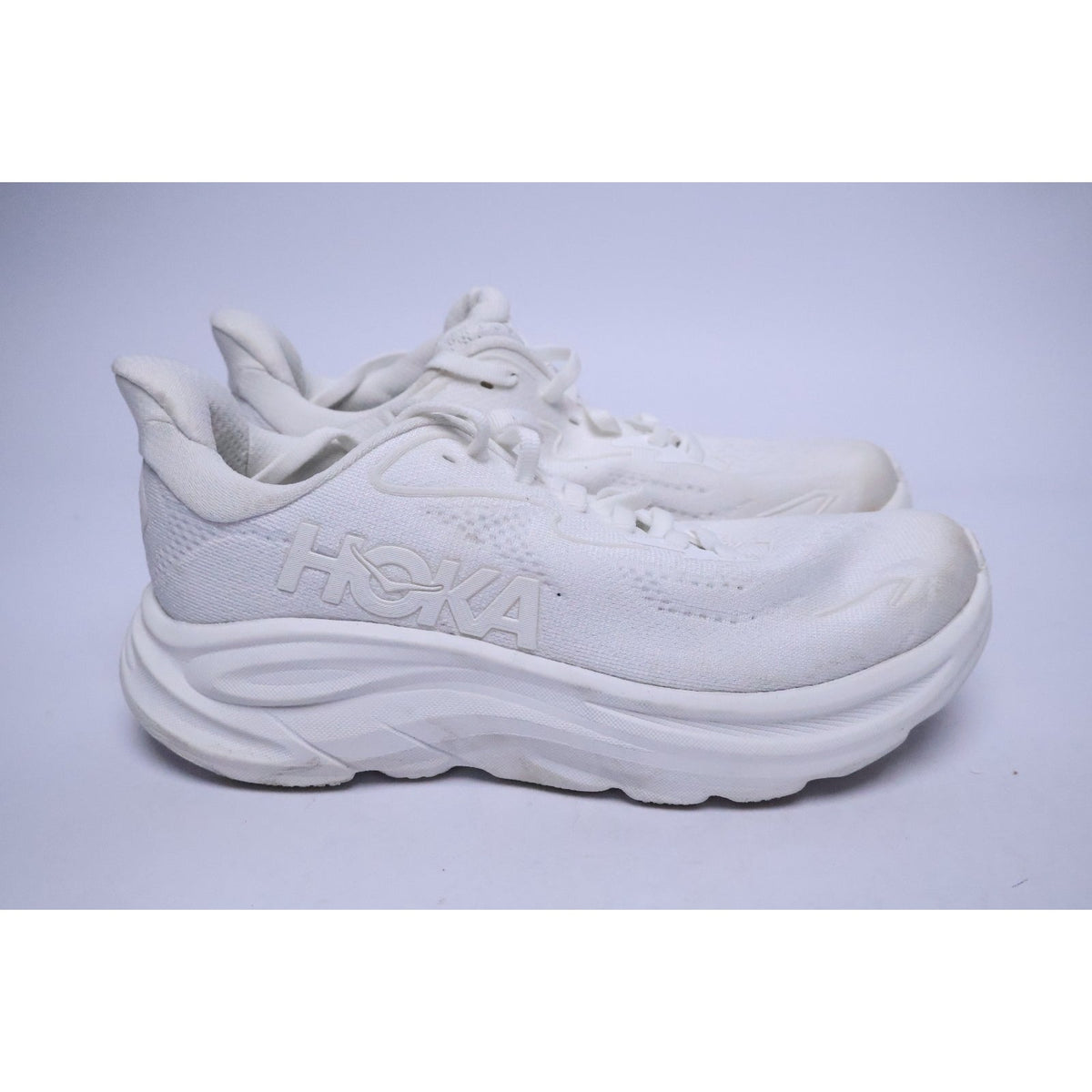 Hoka One One Clifton 10 White 1162031-WWH Women's 6B Running Casual Shoes #299