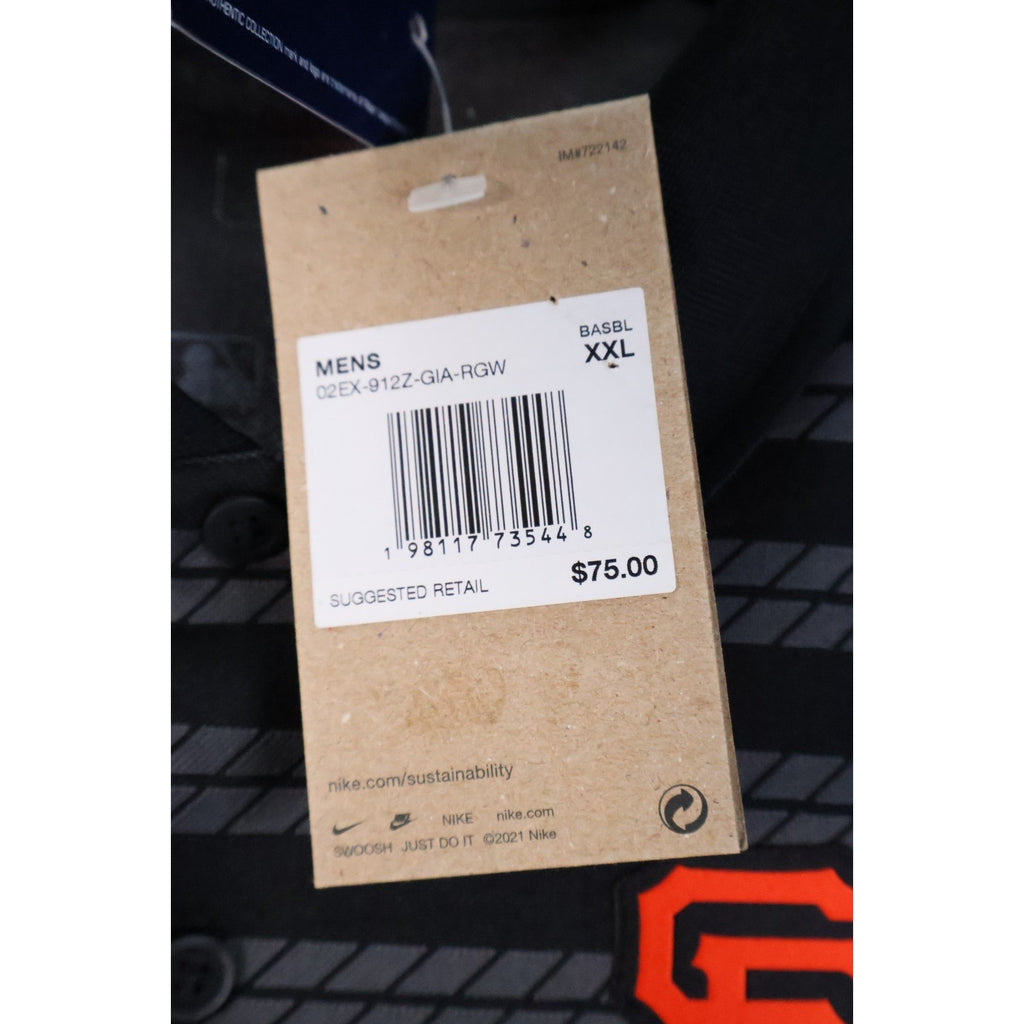 Nike Dri-Fit San Francisco Giants Authentic Collection Polo Shirt XXL New Read