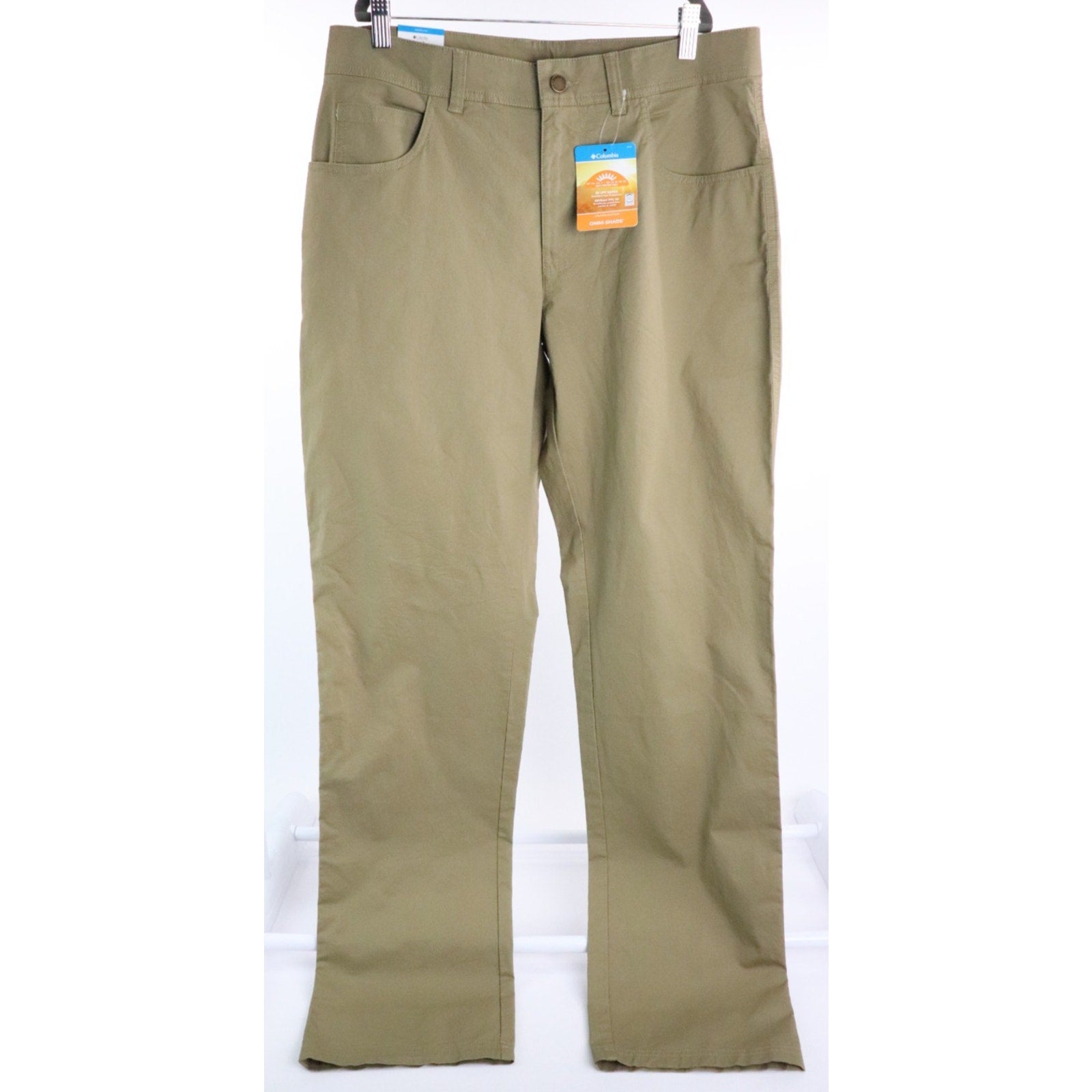 NEW Columbia Rapid River Pants Mens 32x34 Stretch Fishing UPF 50 Omni Shade