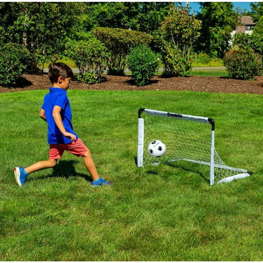 Franklin Sports Kids Soccer Goal Set - (2) Portable Youth Nets - 54" x 36" Read