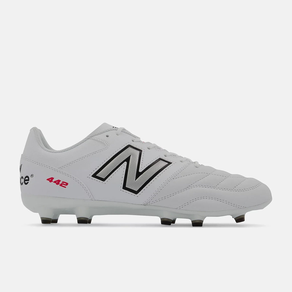 New Balance Men's 442 V2 Team FG Soccer Shoe, Black/White, Medium, M13 / W14.5