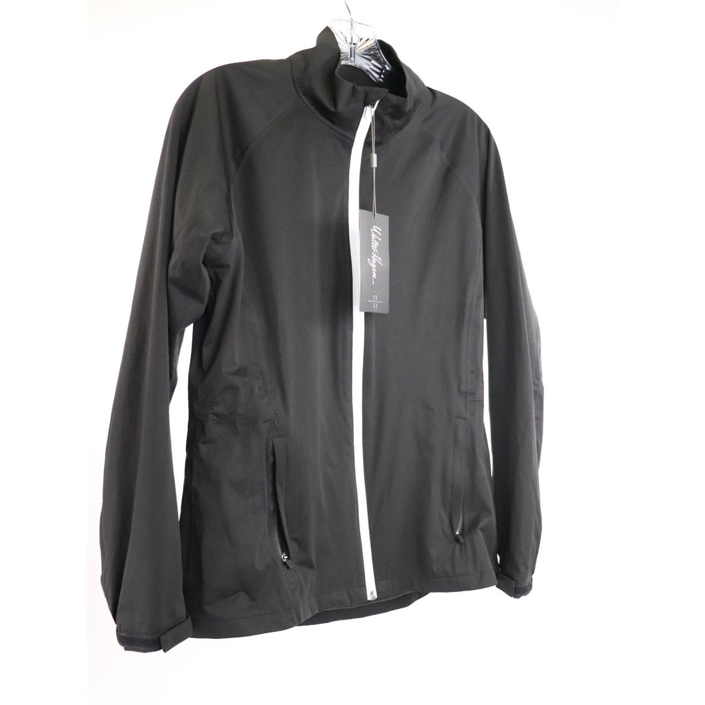 New Walter Hagen Golf Jacket Women's M Black P11 Rain Waterproof Windbreaker