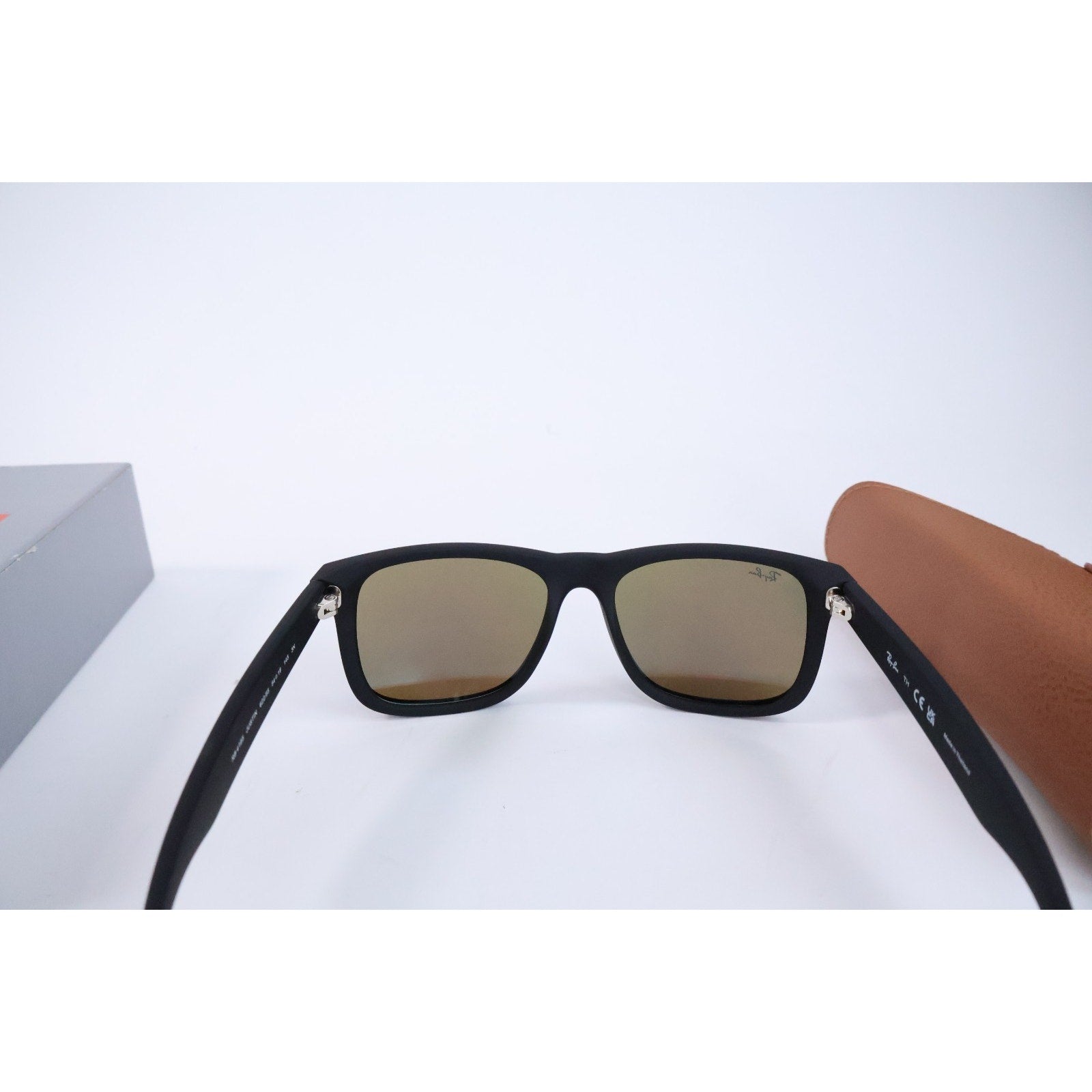 Ray-Ban Justin Color Mix Matte Rubber Black / Blue Mirror 54 mm Sunglasses