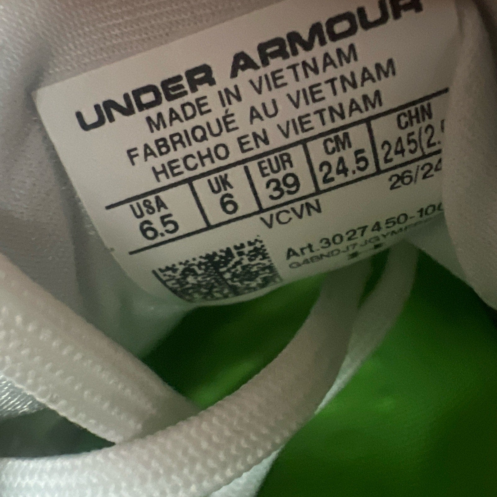 Under Armour UA Yard MT TPU 3.0 Baseball Cleats White Men’s Size 6.5 New READ