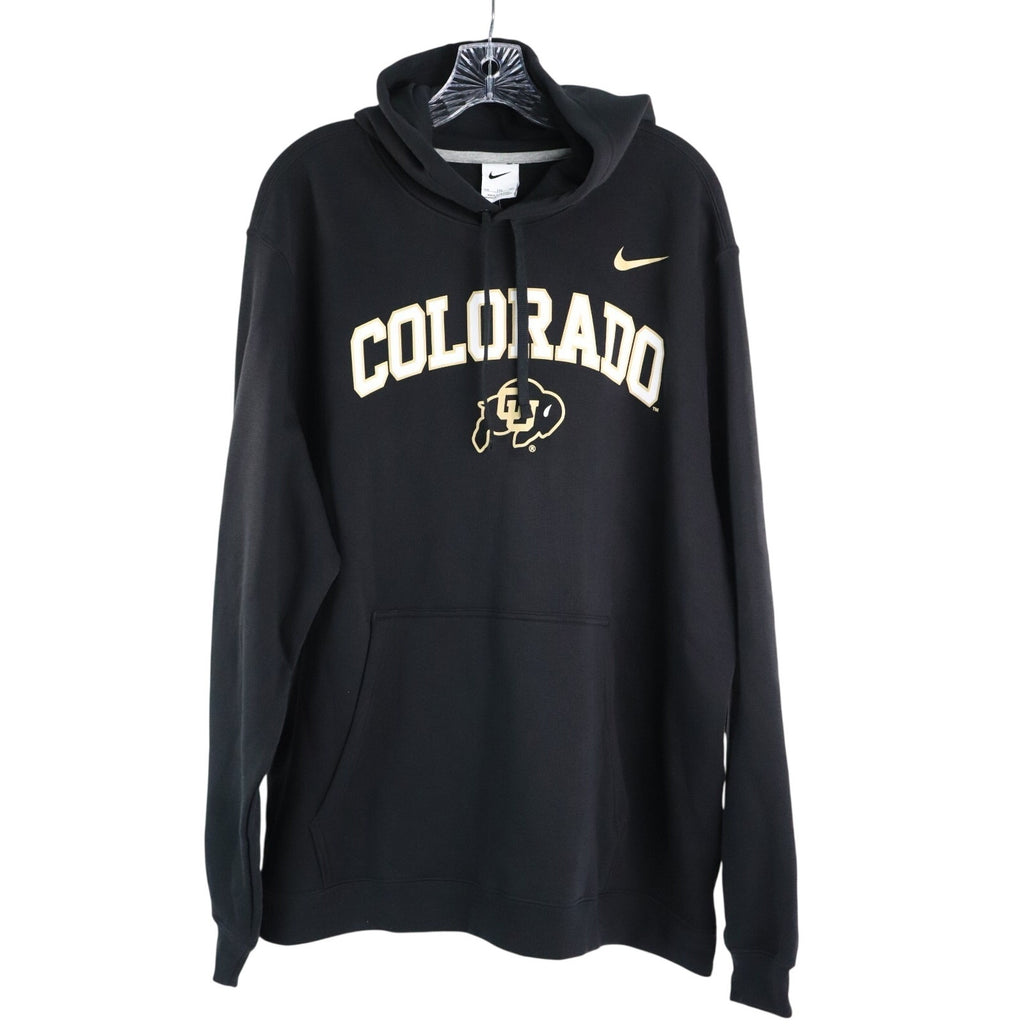 Nike Colorado Buffaloes Football Men’s 2XL Black Club Fleece Hoodie NWT