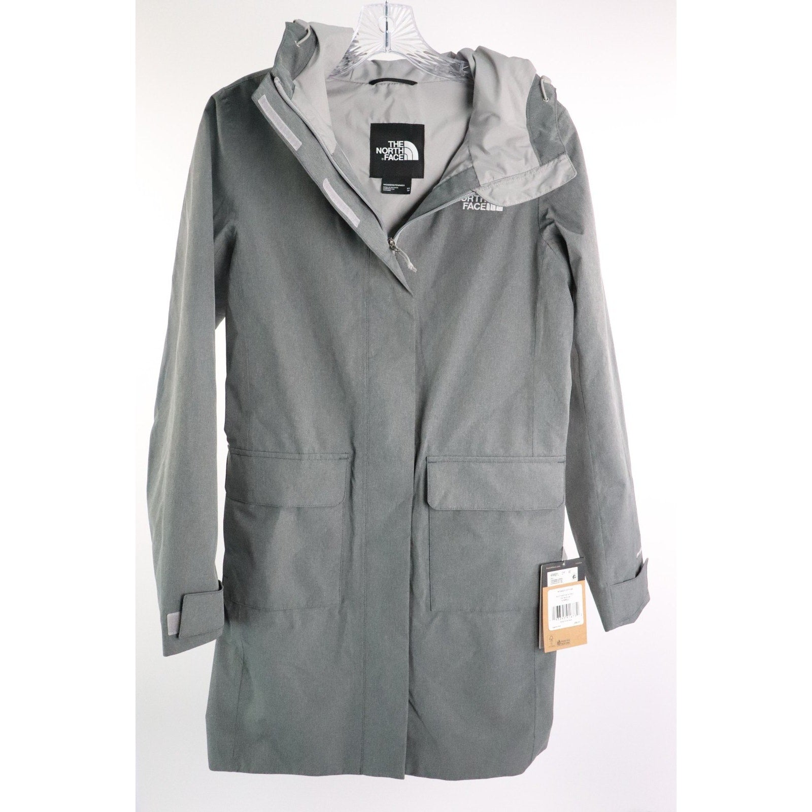 The North Face City Breeze Rain Parka II NF0A52YLDYY Women's XS Gray Jacket MWT