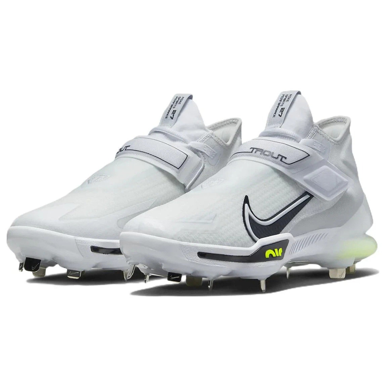 Nike Force Zoom Trout 8 Elite 'White Black Volt' CZ5913-100 Baseball Size 14