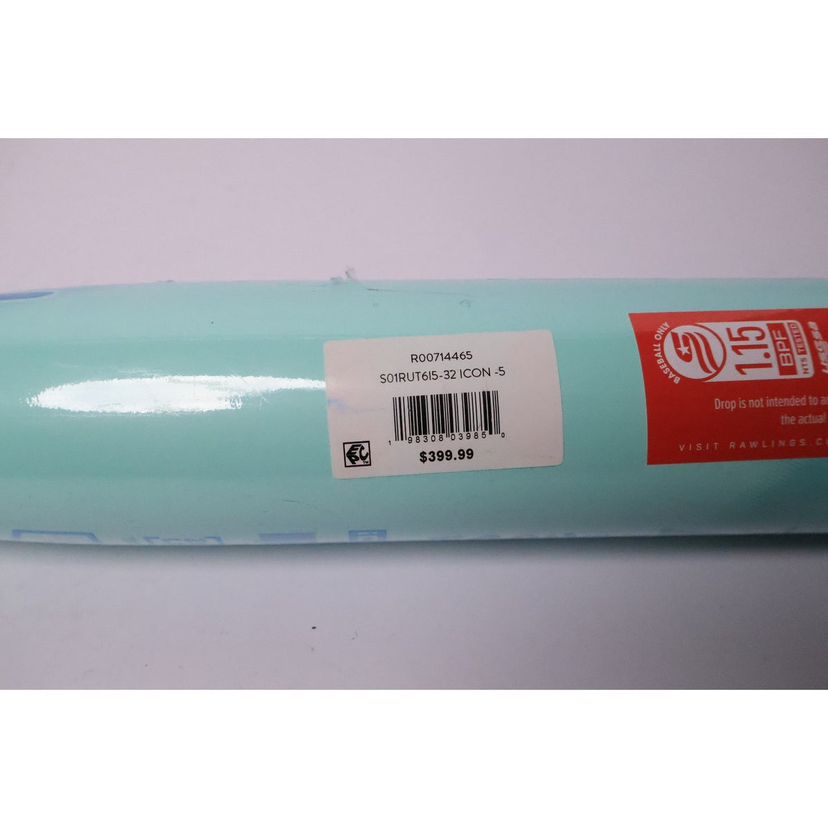 Rawlings 2026 Icon -5 USSSA Composite Baseball Bat 32in Mint Green 2 3/4" Read