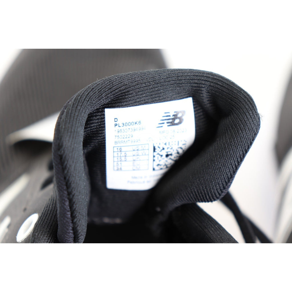 New Balance Unisex Fresh Foam X3000 V6 Molded Baseball Shoe, Black/White, Sz M16