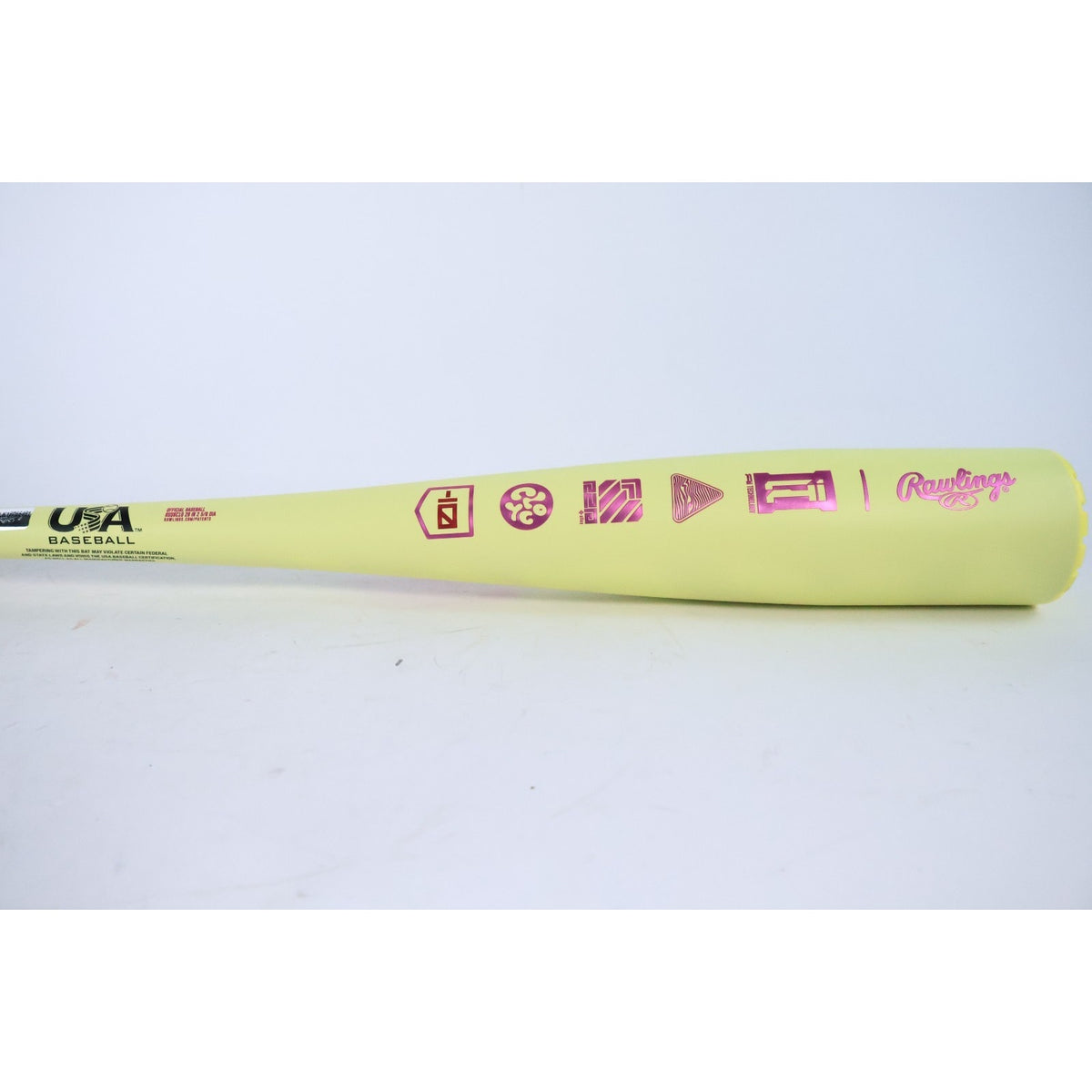 Rawlings Clout AI 28/18oz (-10) USAB 2 5/8" Barrel Yellow/Pink RUS6C10 #96