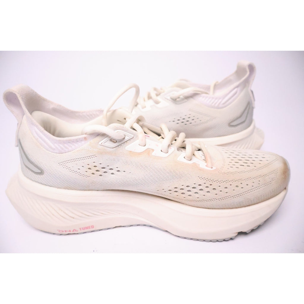 Brooks Glycerin 23 Womens Sz 7.5 White Gray Athletic Running Shoes Sneakers #193