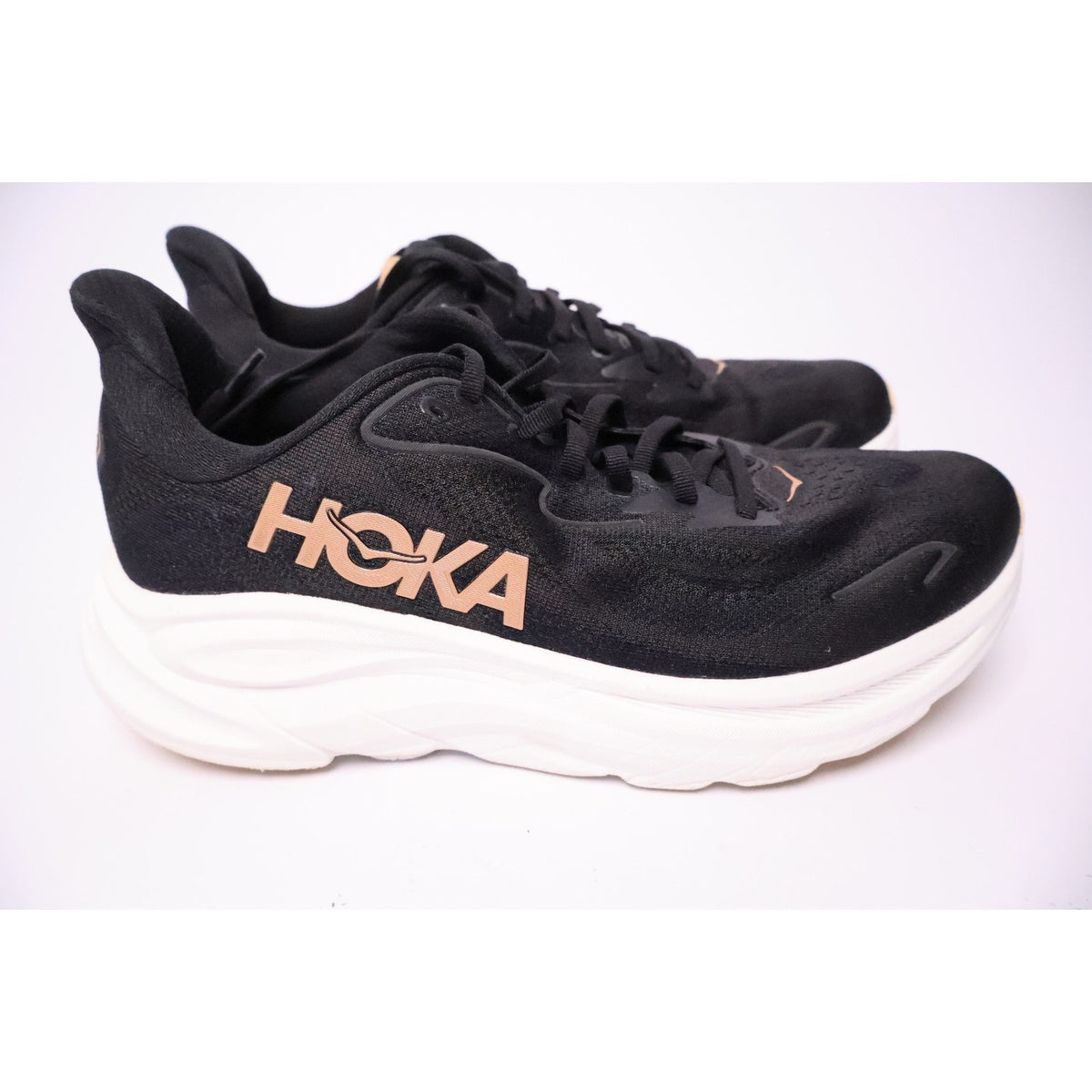Hoka One One Clifton 10 Black Rose Gold Women's 6.5B 1162031 BRGL Excellent #195