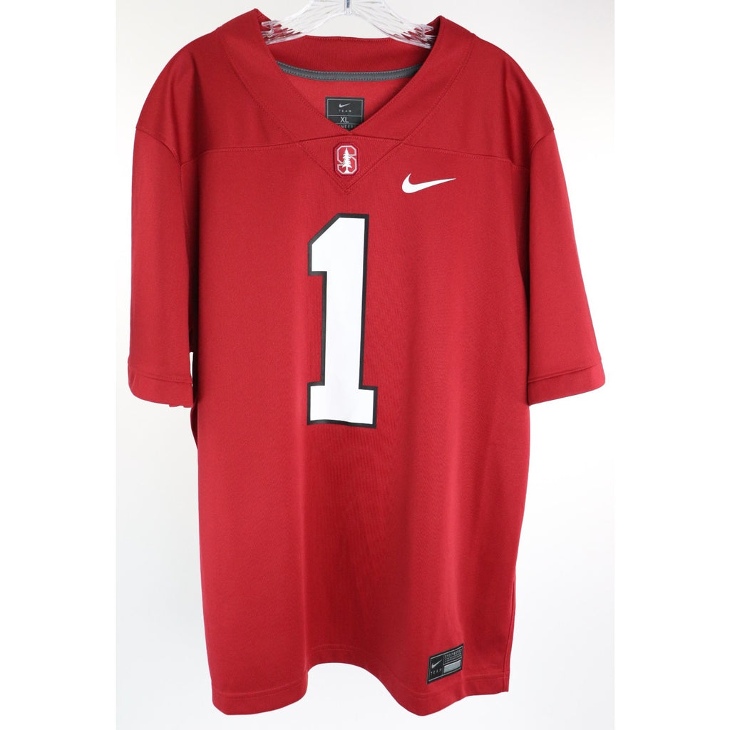 Nike #1 Cardinal Stanford Cardinal Untouchable Football Jersey Men's Size XL NWT