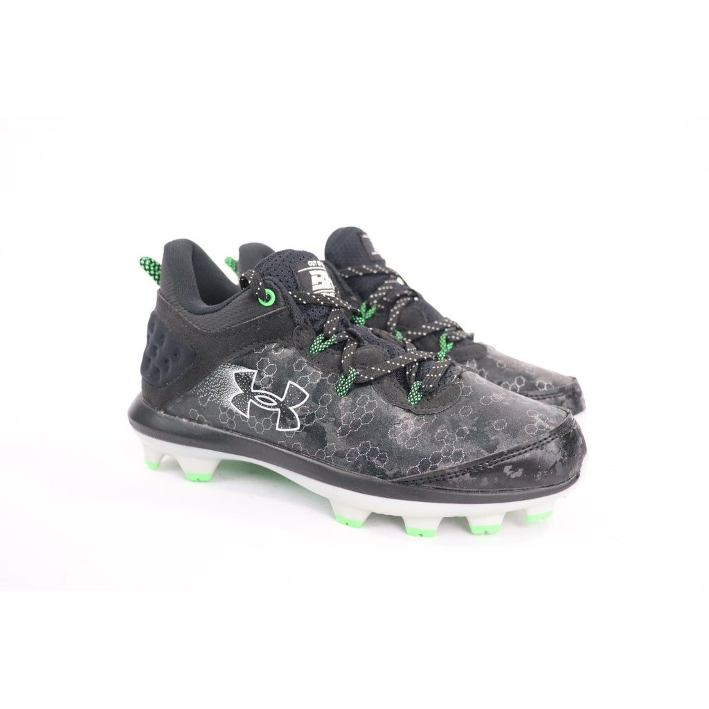Under Armour Harper 8 Elite SZ 4.5Y Black Green Baseball Cleats 3026595-001 NEW