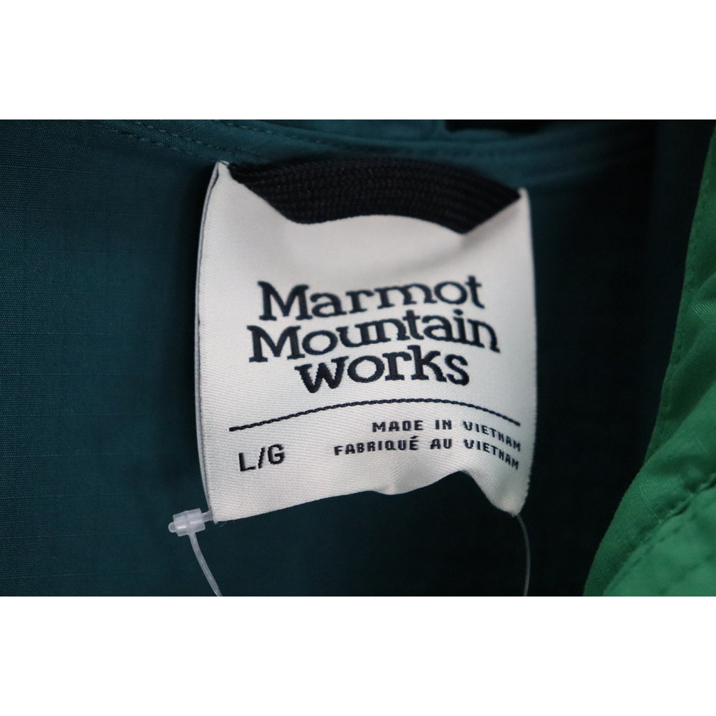Marmot ‘96 Active Anorak Hooded Jacket Size L Green Water Resistant NWT $125