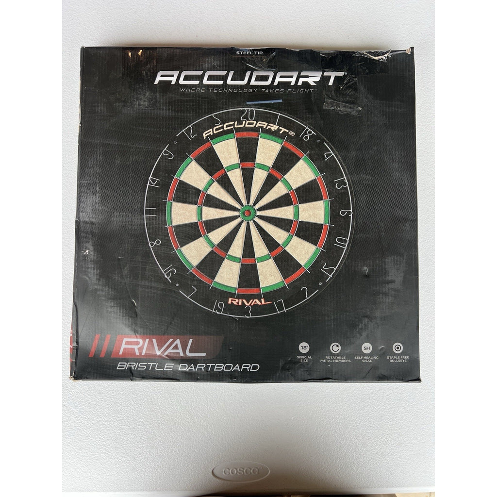 Accudart Rival Bristle Dartboard - Official Size 18" New Read