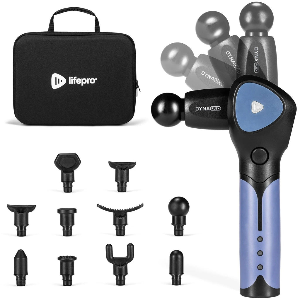 LifePro Dynaflex Percussion Massage Gun,Attachment Heads & Travel Case Read