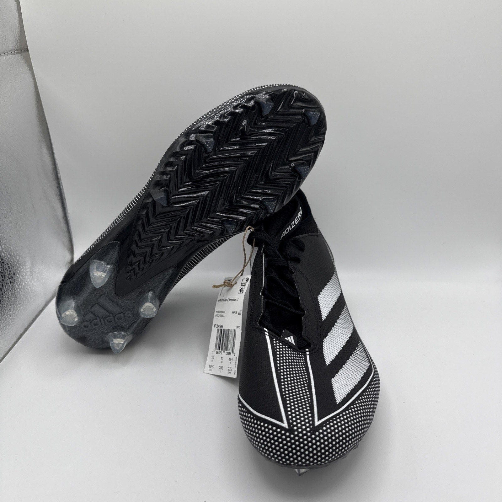 Adidas Adizero Electric.1 IF2426 Black White Football Cleats Men’s Size 11.5 New
