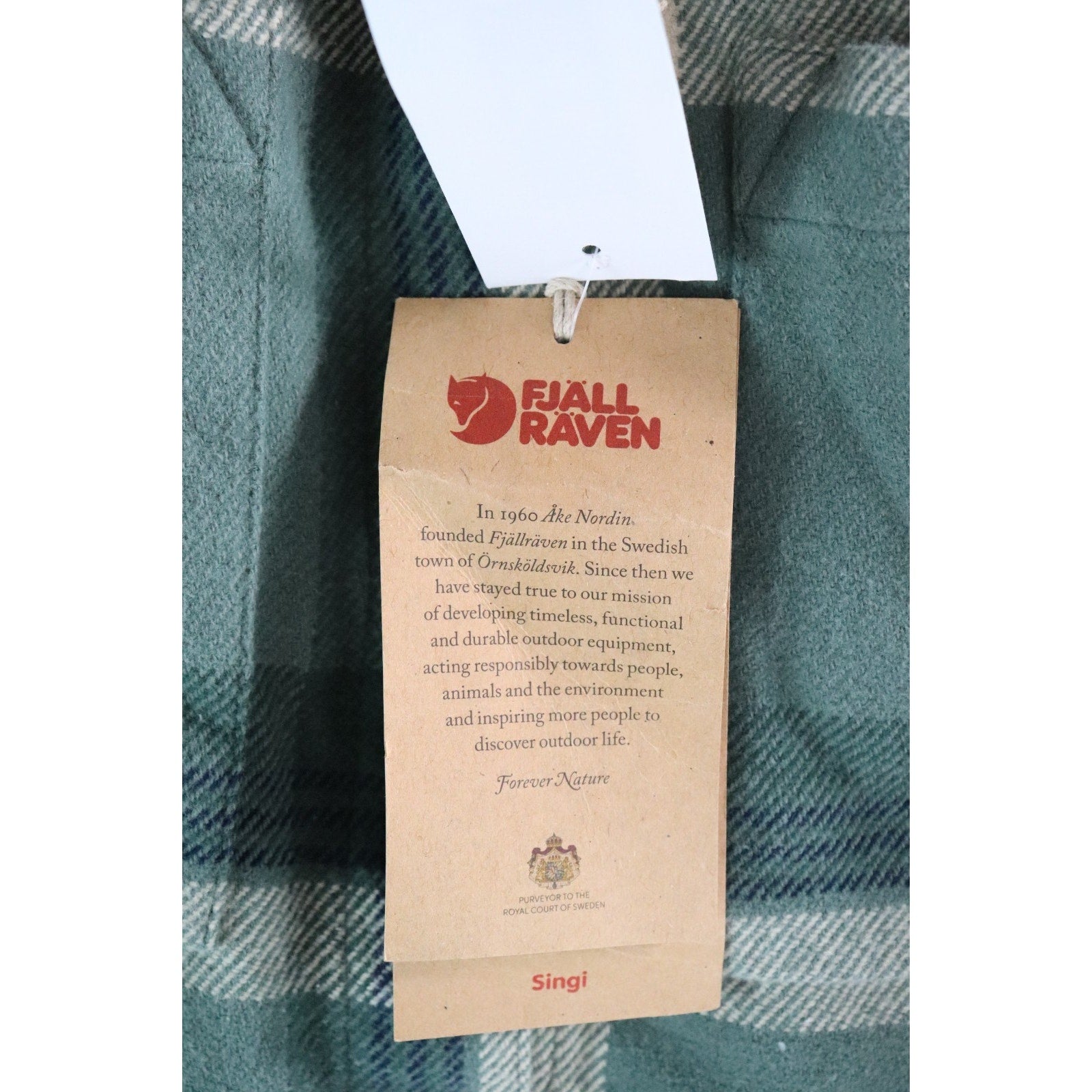 Fjallraven Singi Flannel Overshirt W Size XS Green-Deep Patina 86986 NWT