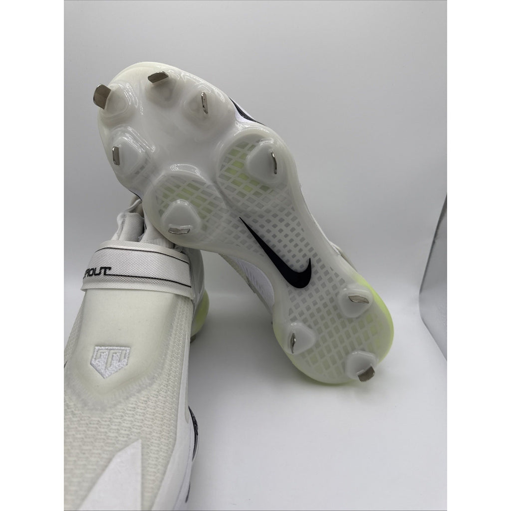 Nike Force Zoom Trout 8 Elite Metal Baseball Cleats Mens 13 White Volt Lace Up