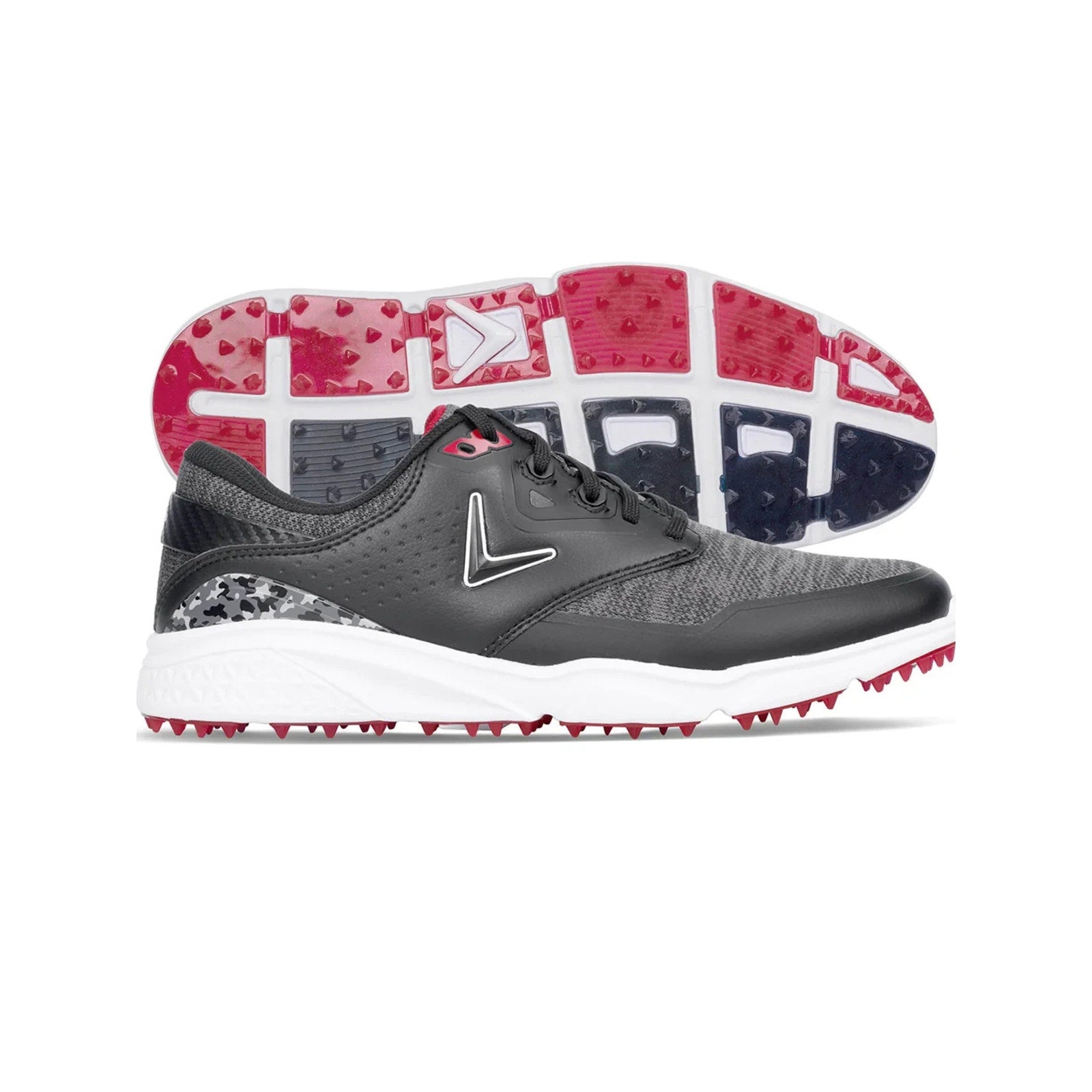Callaway Coronado V3 SL Men's Size 8.5 Golf Shoes Black/Gray/Red NEW