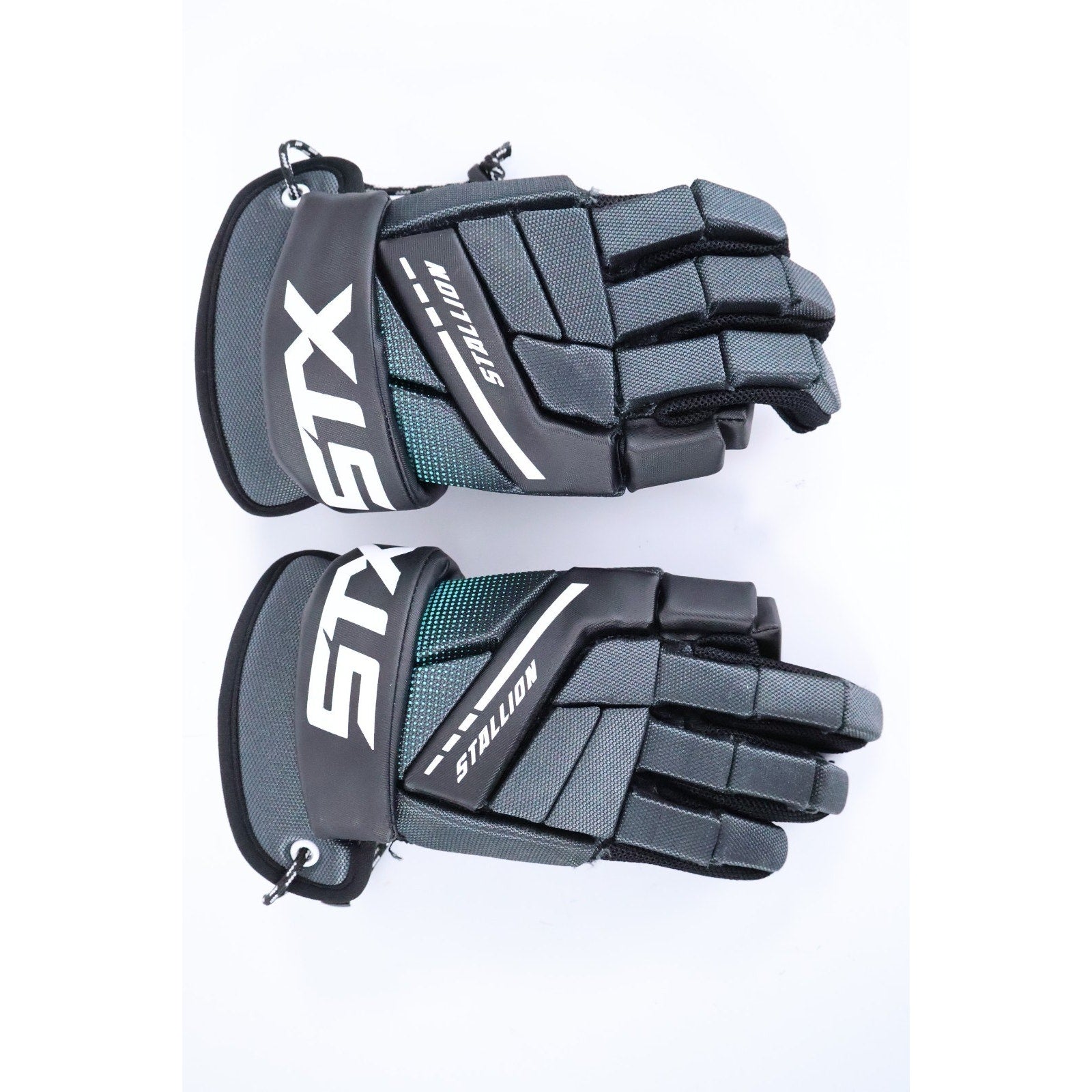 STX Stallion 200 Lacrosse Shoulder + ArmPads, Gloves Set Excellent Youth LG Read
