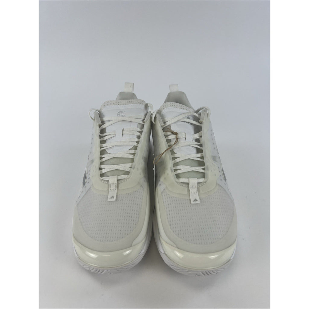 Adidas Avacourt White Silver Metallic Tennis Shoes HQ8404 Women’s Size 11