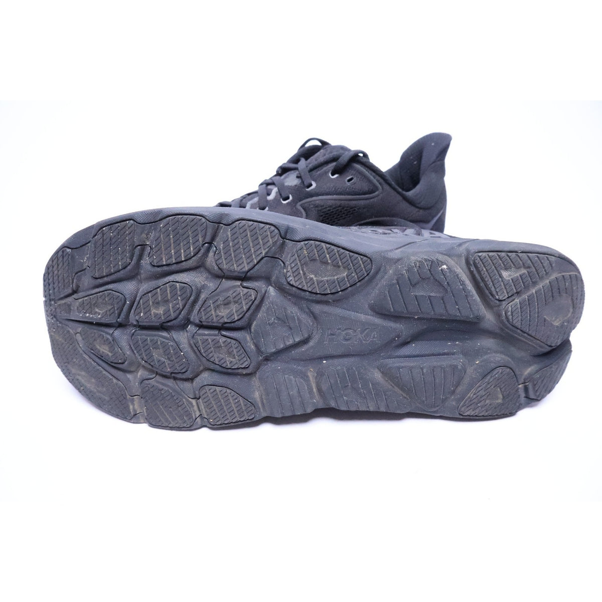 Hoka Clifton 10 Triple Black Size 12.5 D Men's Running Shoes Excellent #265