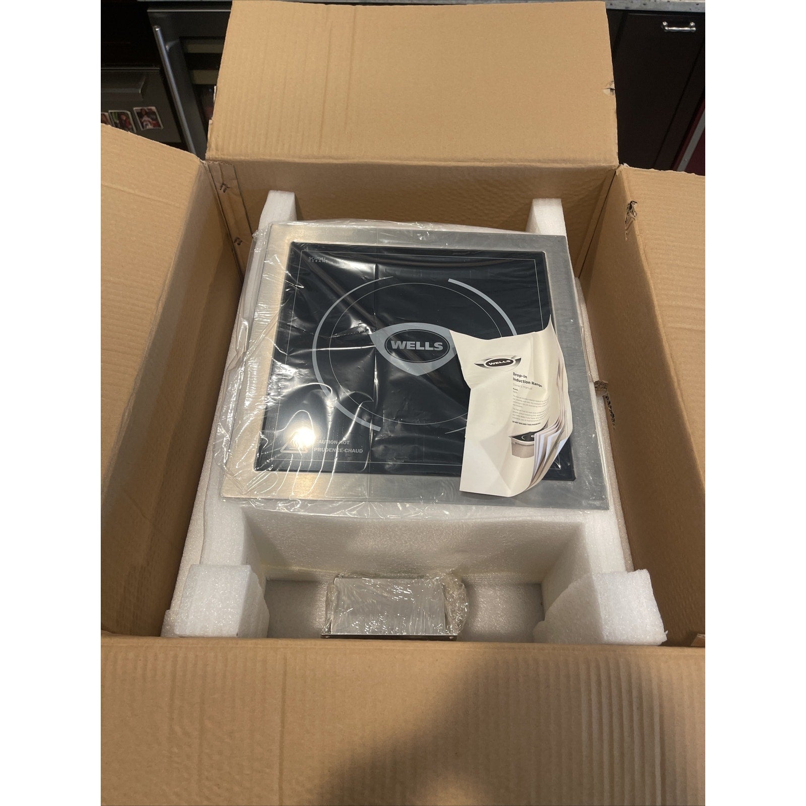 NEW WELLS DROP-IN COMMERICIAL INDUCTION RANGE ONE BURNER MODEL ISDI35
