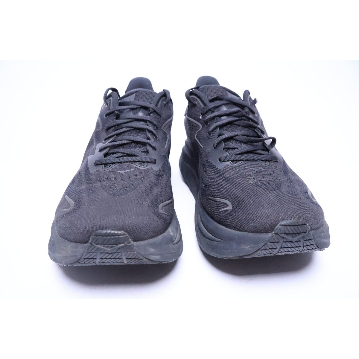 Hoka Clifton 10 Triple Black Size 12.5 D Men's Running Shoes Excellent #265
