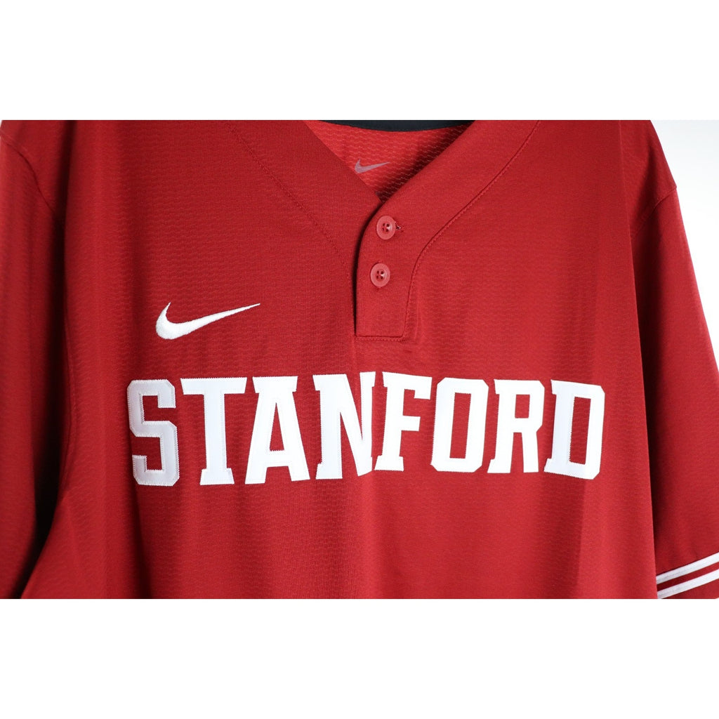 Stanford Cardinal Jersey Men's XL Nike Red Replica 2 Button Baseball $80 NWT