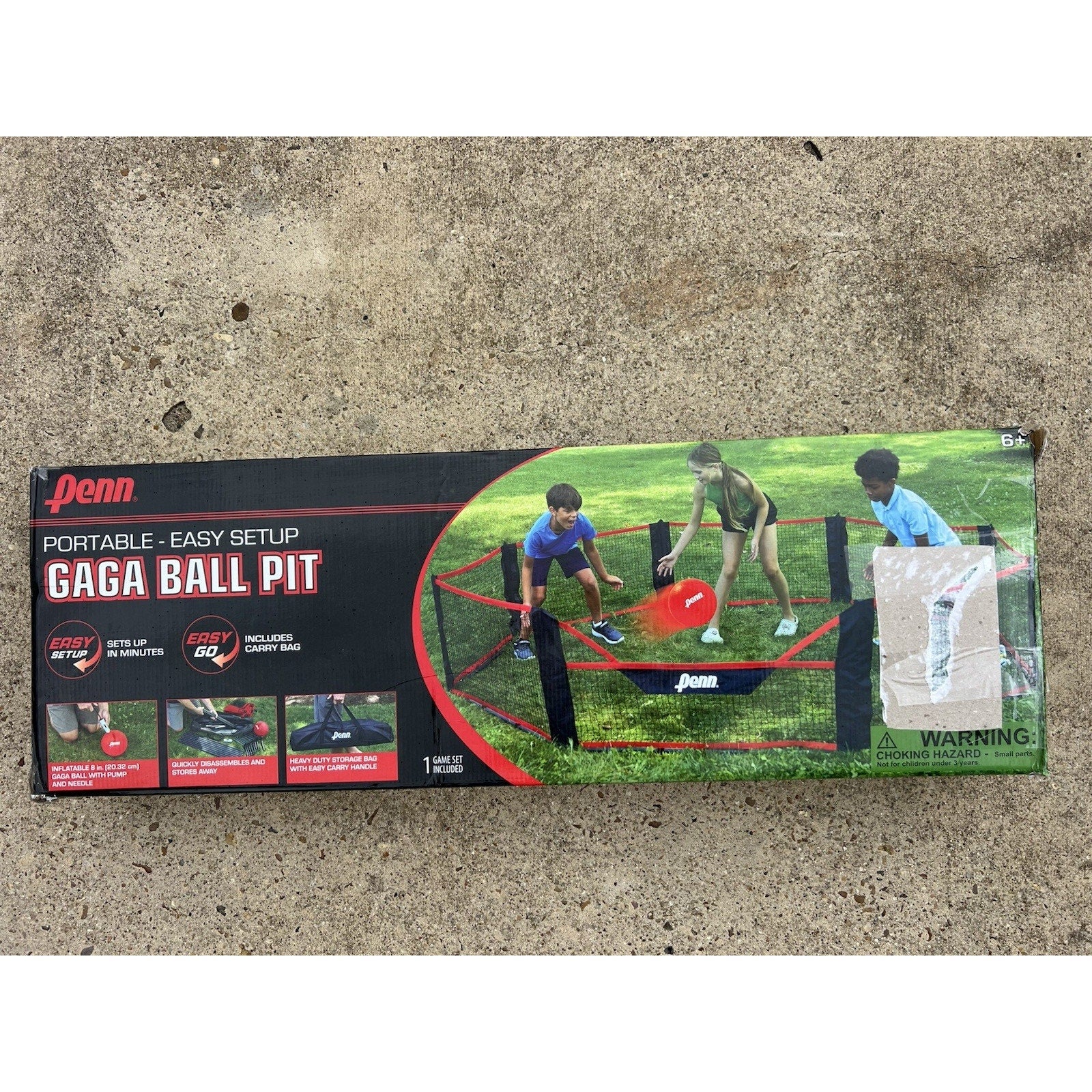Penn Portable Gaga Ball Pit, 10ft Wide, NEW Open Box Read