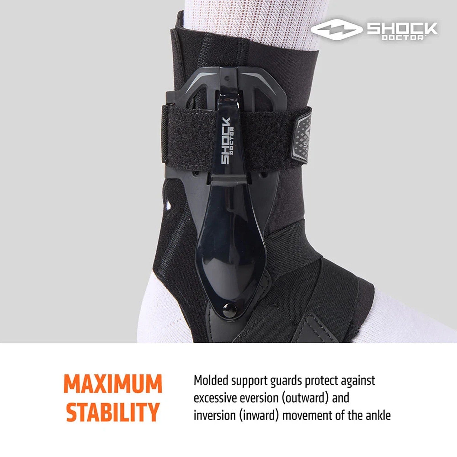 Shock Doctor Ankle W/Molded Support Guards /Cross Straps Level 3 Left Medium NEW