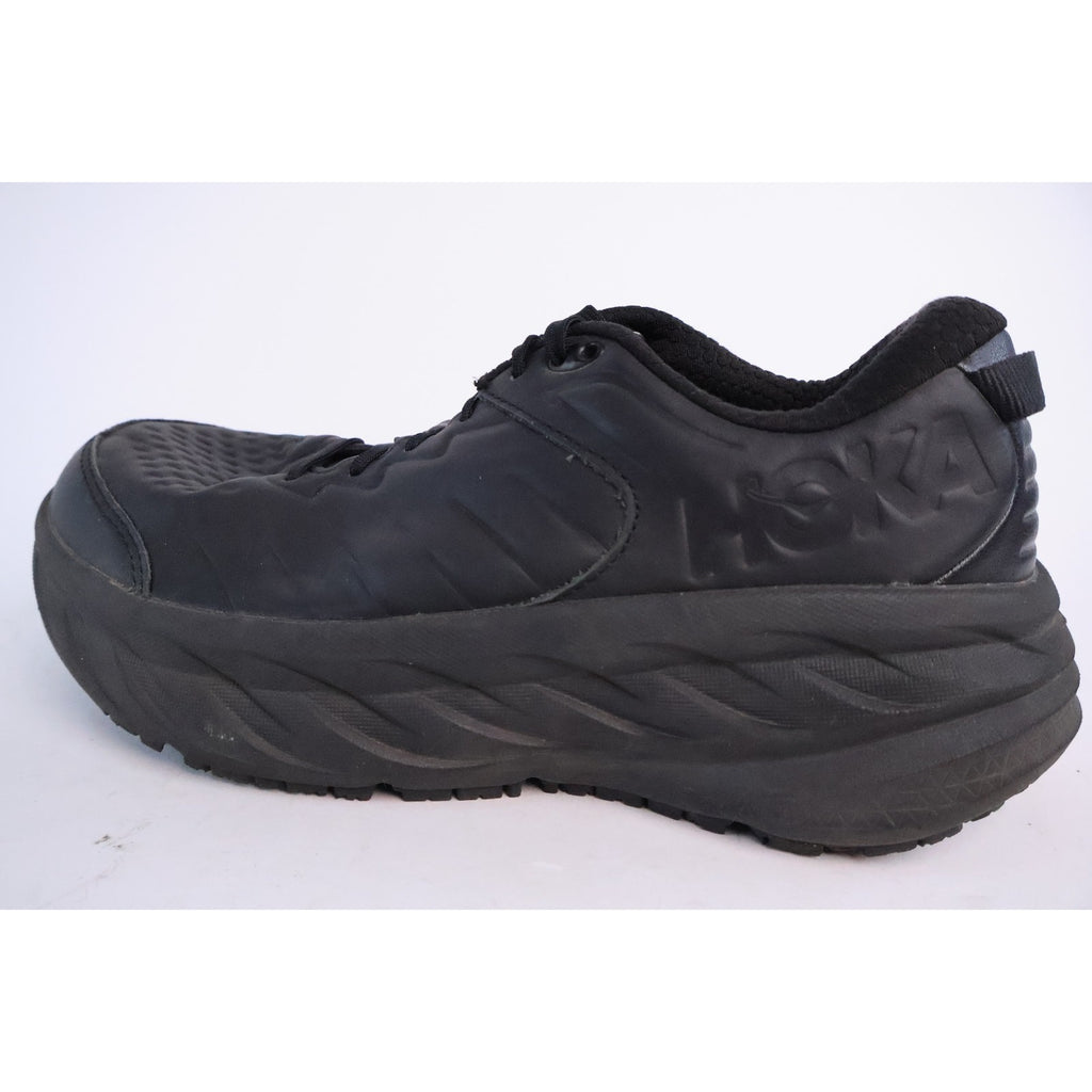 Hoka One One Bondi SR Women's Size 9 Black Leather Slip Resistant Shoes #196
