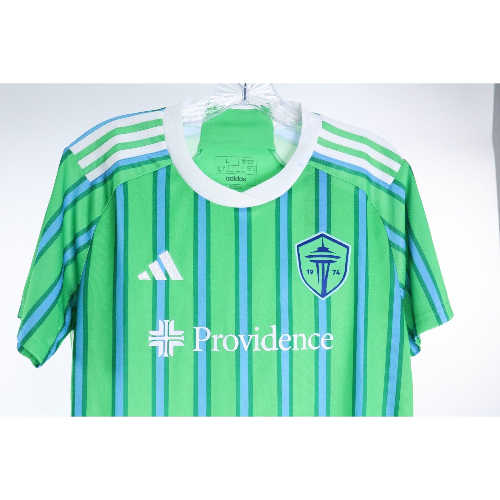 adidas Seattle Sounders Official Home Soccer Jersey Men’s Large NWT Read MLS3