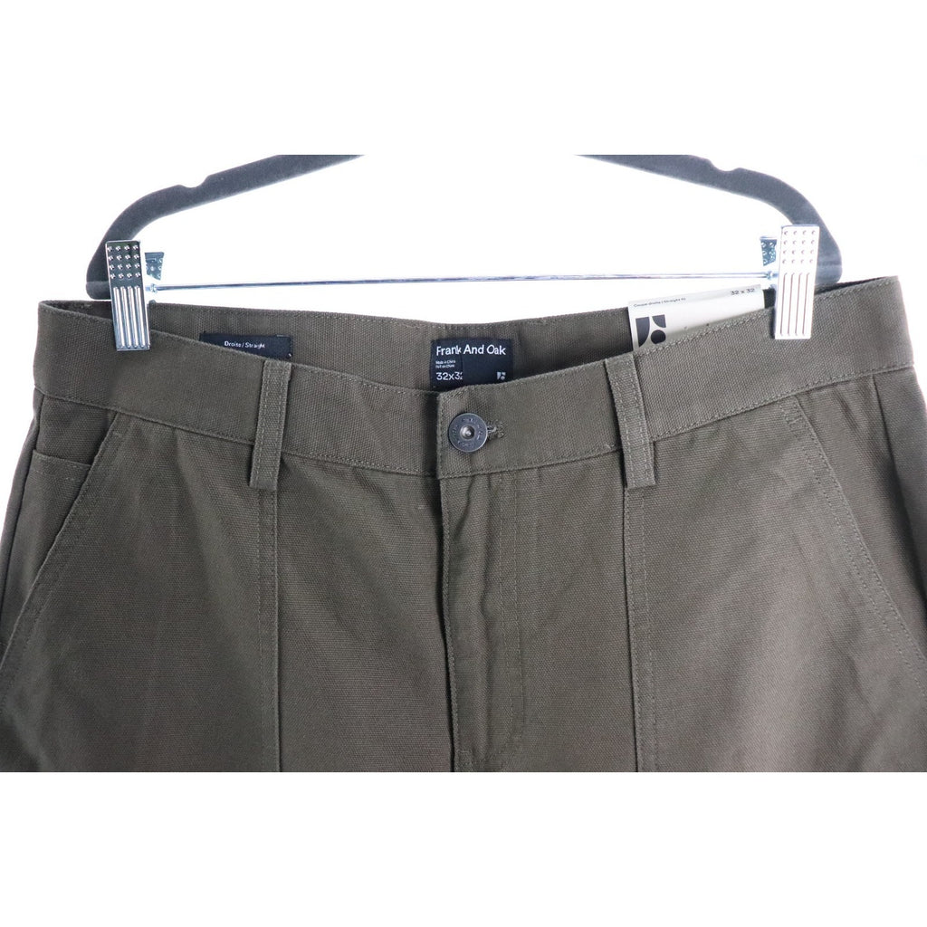 Frank and Oak Men’s NWT’s Joey Fatigue Pant In Green Size 32x32