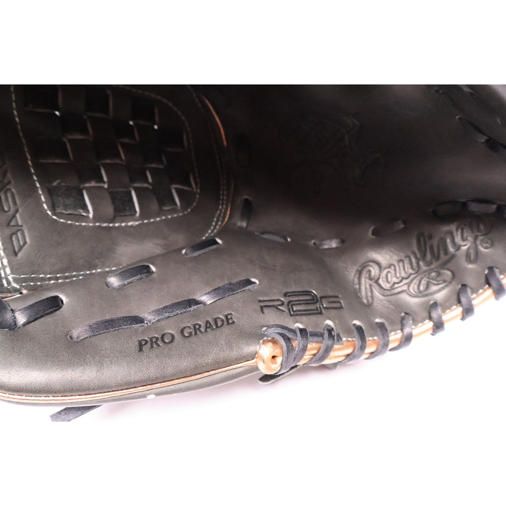 Rawlings Heart of the Hide 12"Softball Glove RHT Basket Web Black/Gold Excellent