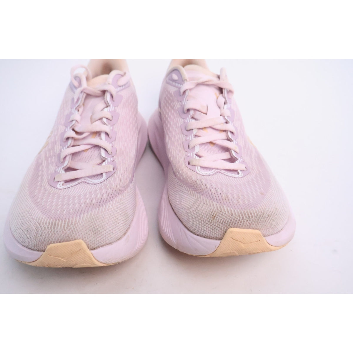 Hoka One One Mach 7 Running Shoes Lilac Cream/Tangerine Glow Women's 9B #88