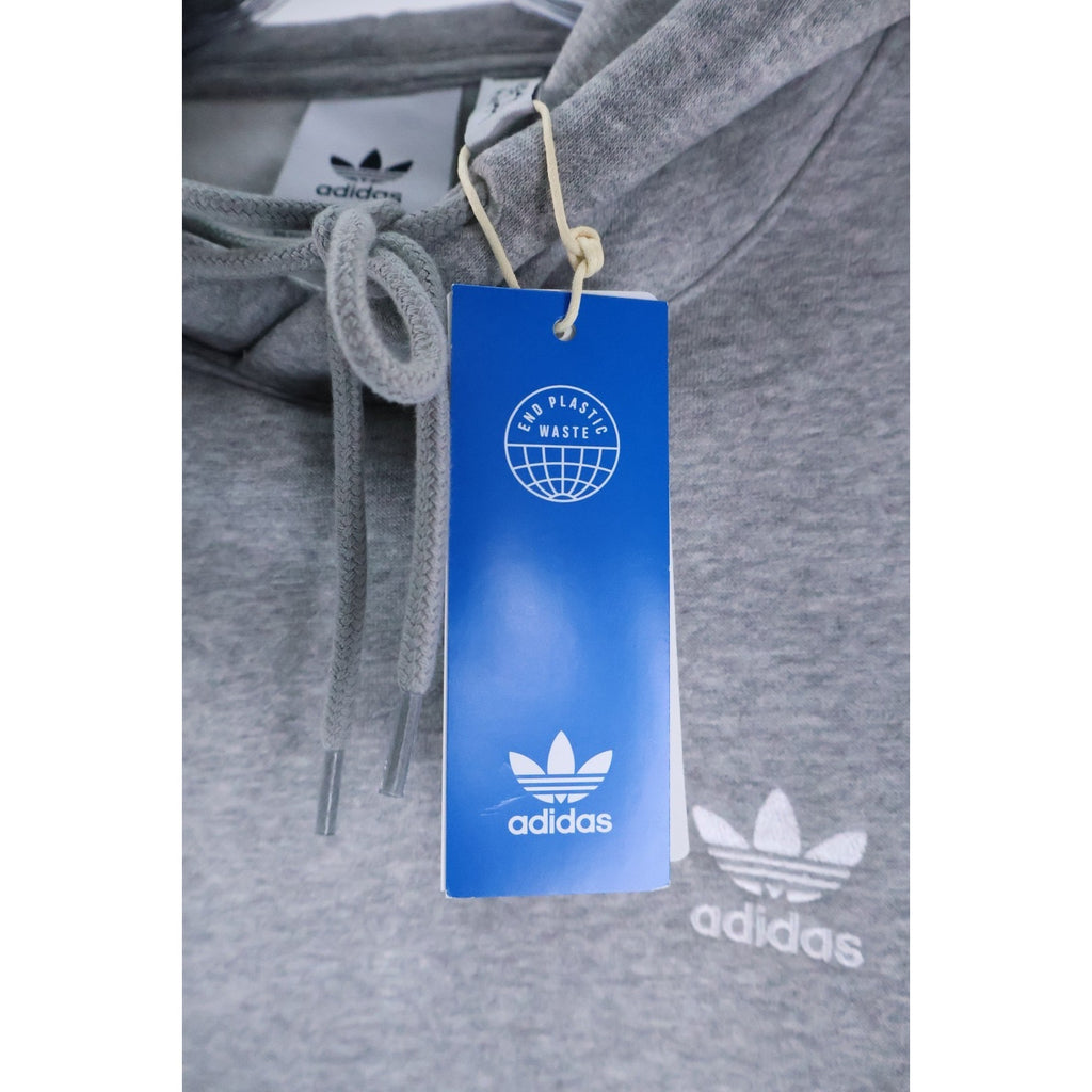 Adidas Men's Regular Size S Grey Essential Hoody Sweatshirt Trefoil IM4525 NWT