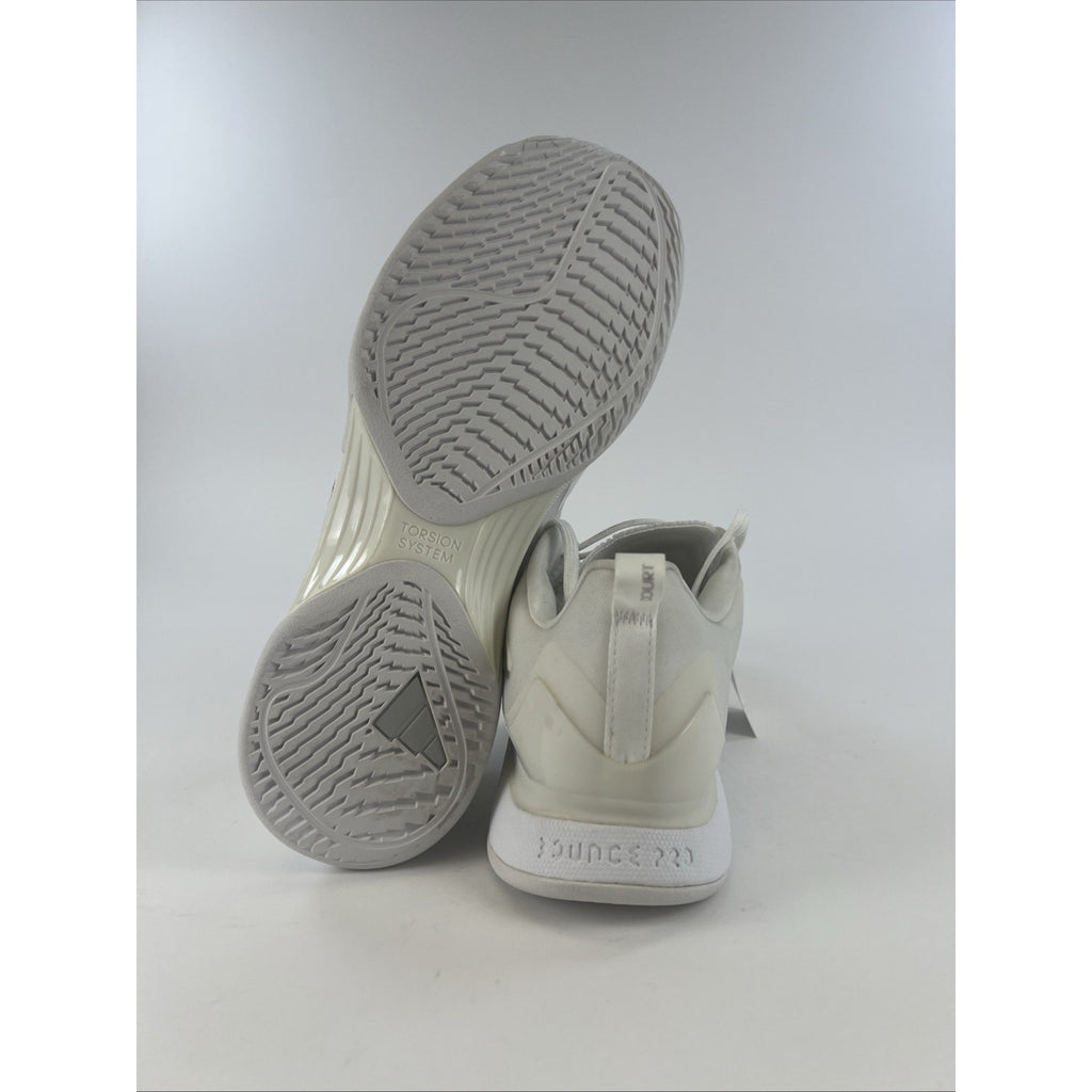 Adidas Avacourt White Silver Metallic Tennis Shoes HQ8404 Women’s Size 11