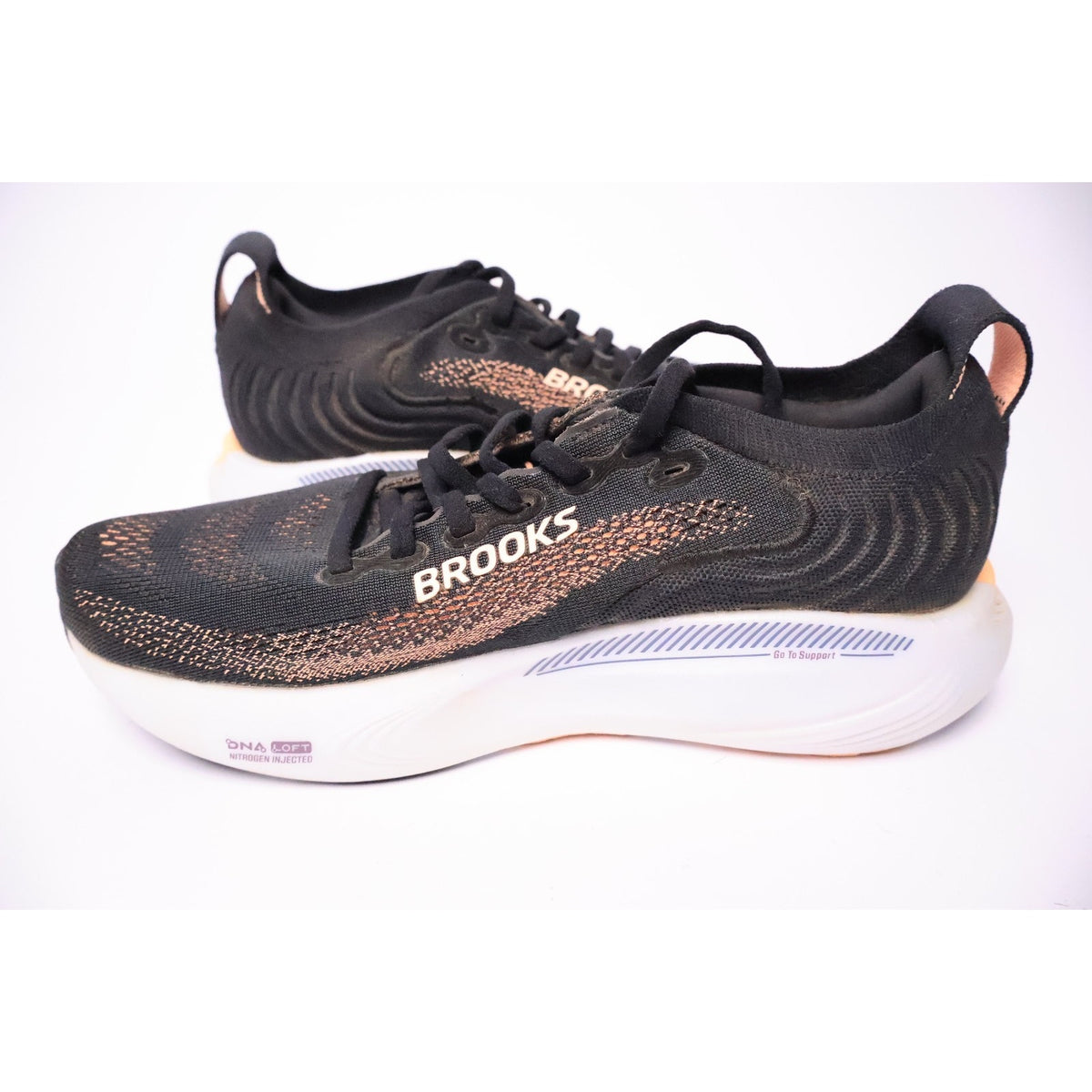 Brooks Adrenaline GTS 25 Women's Shoes Black/Peach/Grap Size 9.5 Medium #185
