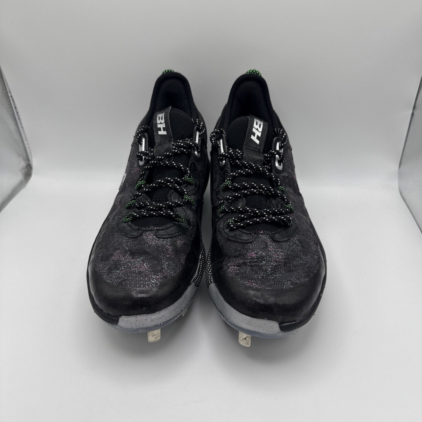 UNDER ARMOUR UA Harper 8 Low ST Metal Baseball Cleats Mens Size 7.5 Black Noir